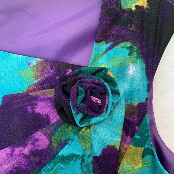 AGB Water color print party dress NWOT - Picture 6 of 6